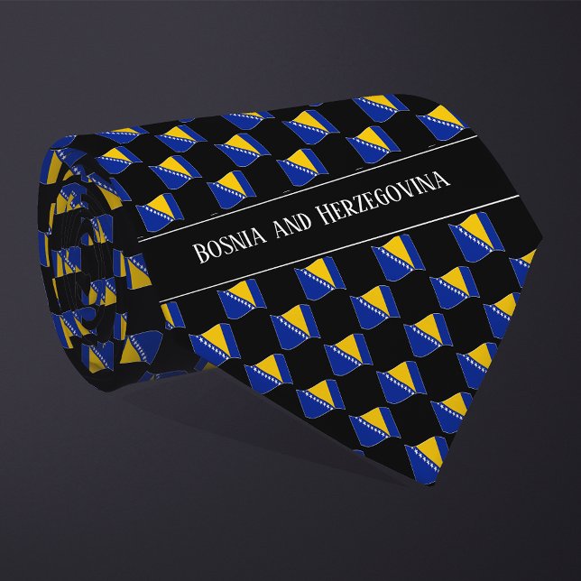 Corbata Patrón de bandera ondulada de Bosnia y Herzegovina (Subido por el creador)