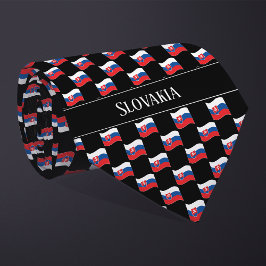Corbata Patrón de bandera ondulada de Eslovaquia 