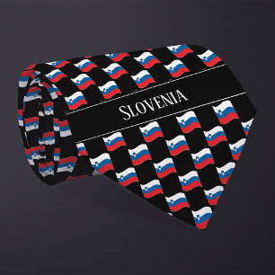 Corbata Patrón de bandera ondulada de Eslovenia 