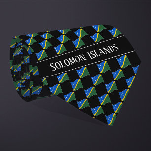 Corbata Patrón de bandera ondulada de Islas Salomón 