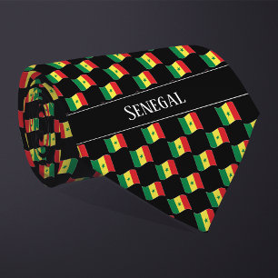 Corbata Patrón de bandera ondulada de Senegal 