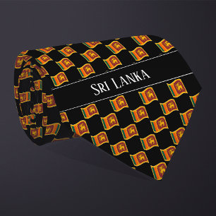 Corbata Patrón de bandera ondulada de Sri Lanka