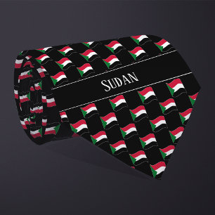 Corbata Patrón de bandera ondulada de Sudán 