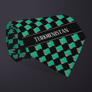 Corbata Patrón de bandera ondulada de Turkmenistán 