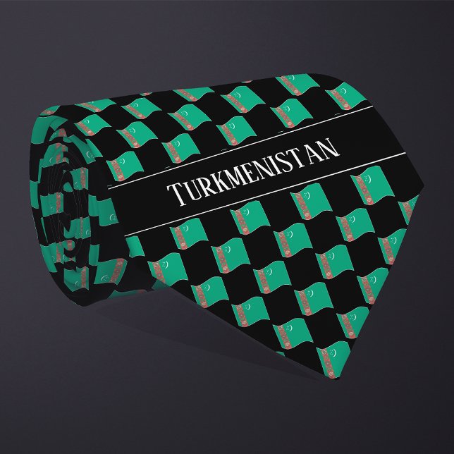 Corbata Patrón de bandera ondulada de Turkmenistán  (Subido por el creador)