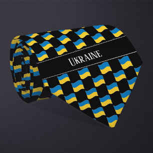 Corbata Patrón de bandera ondulada de Ucrania