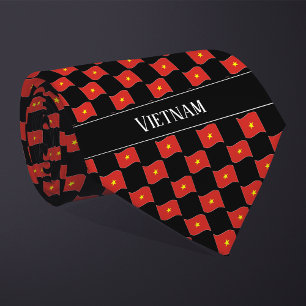Corbata Patrón de bandera ondulada de Vietnam 