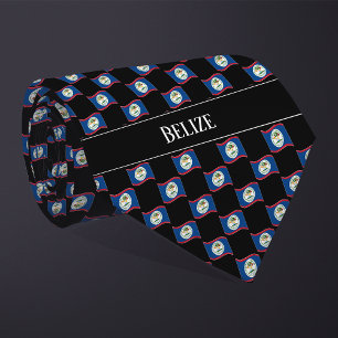Corbata Patrón de bandera ondulado de Belice