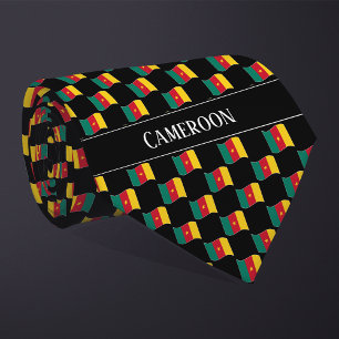 Corbata Patrón de bandera ondulado de Camerún