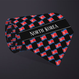 Corbata Patrón de bandera ondulado de Corea del Norte