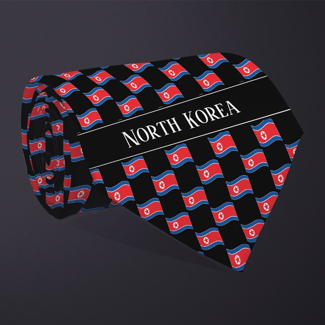 Corbata Patrón de bandera ondulado de Corea del Norte (Subido por el creador)