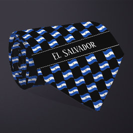 Corbata Patrón de bandera ondulado de El Salvador