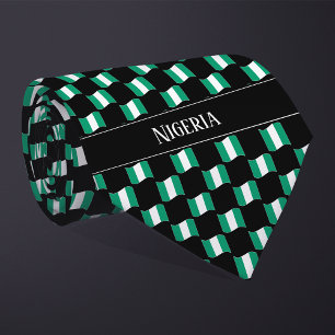 Corbata Patrón de bandera ondulado de Nigeria