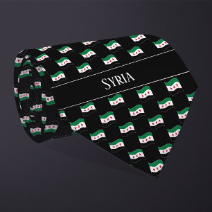 Corbata Patrón de bandera Siria ondulada 