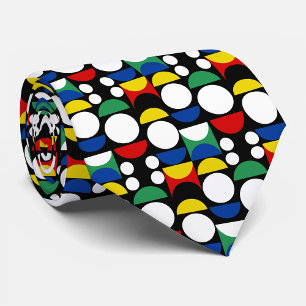 Corbata Patrón de Bauhaus Escandinavo Negro a Mediados del