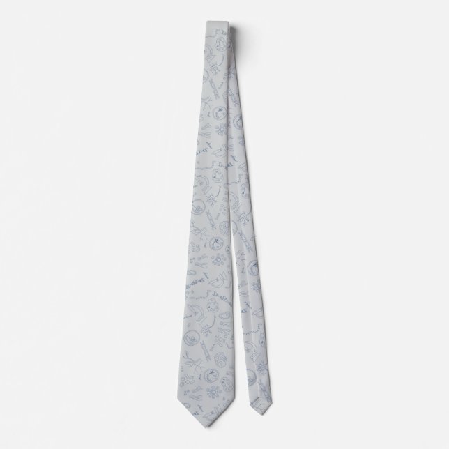 Corbata Patrón de biología empate gris (Anverso)