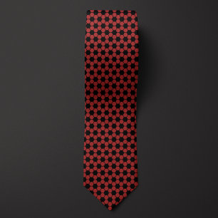 Corbata Patrón de bola de futbol de Red Futbol de Garnet