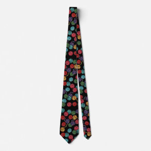 Corbata Patrón de bolas de hilo de arcoíris               