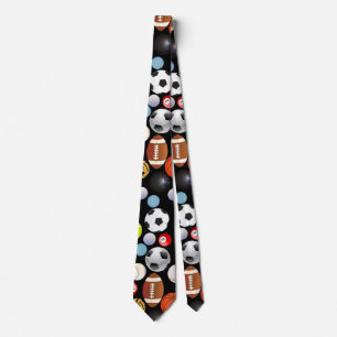 Corbata Patrón de bolas deportivas