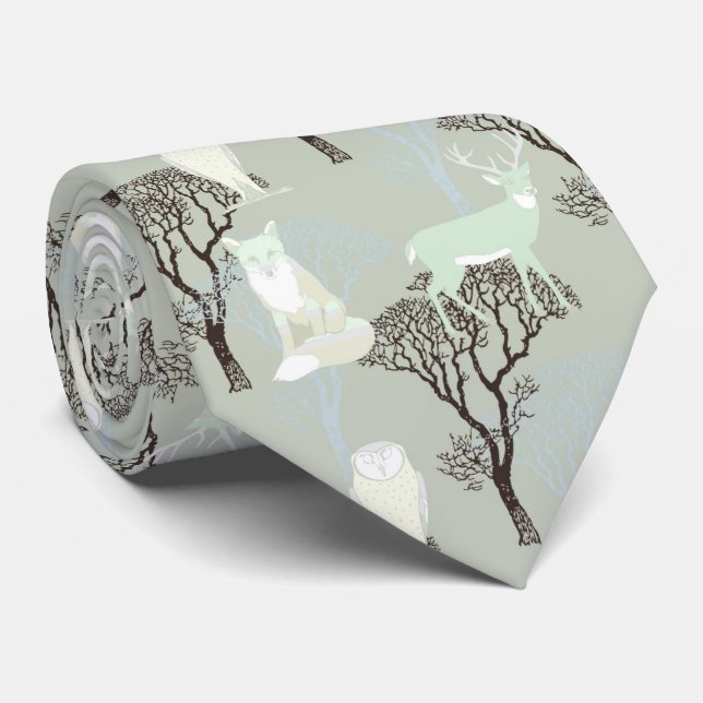 Corbata Patrón de bosque (Enrollado)