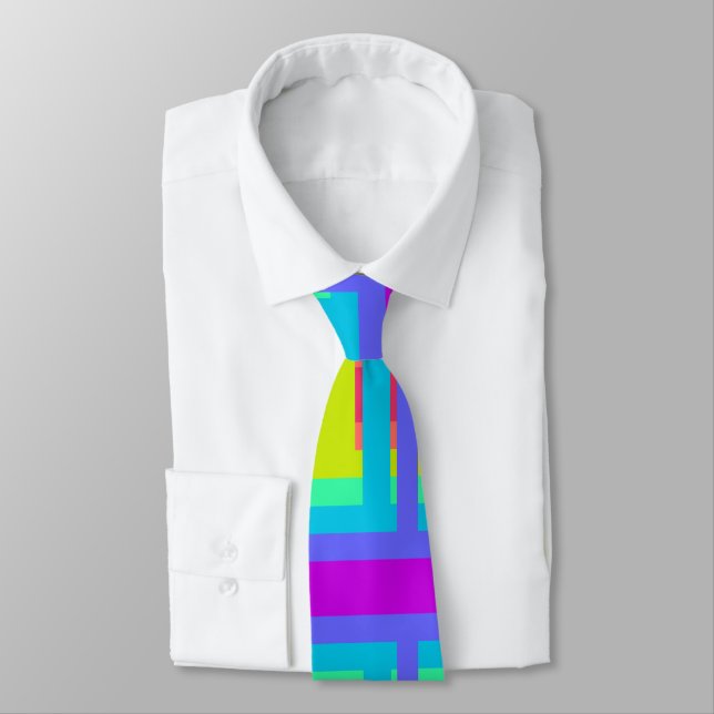 Corbata patrón de brillo del arco iris (Atado)