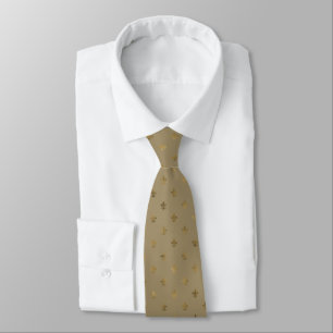 Corbata Patrón de bronce Fleur de Lis Aspecto clásico de l