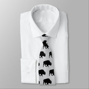 Corbata Patrón de búfalo Rústico de silueta