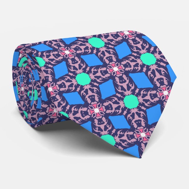 Corbata patrón de Bulldog Francés (Enrollado)
