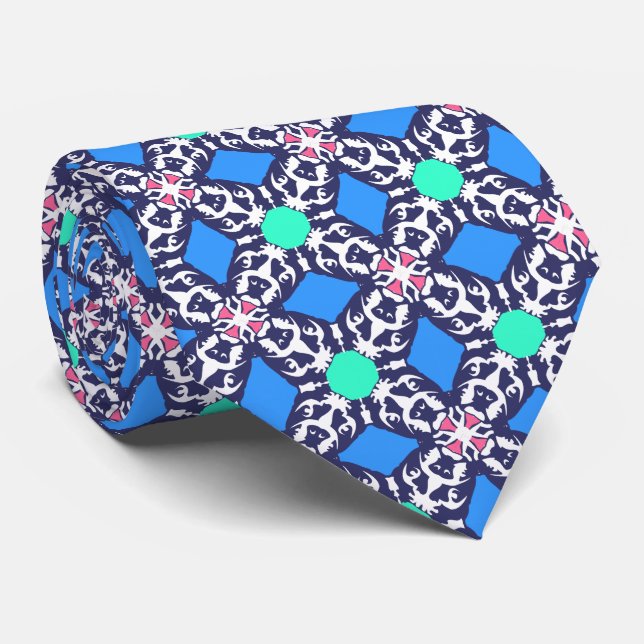Corbata patrón de Bulldog Francés (Enrollado)
