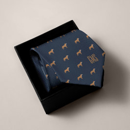 Corbata Patrón de Bulldoges de pozo monogramado