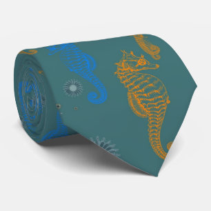 Corbata Patrón de caballitos de mar