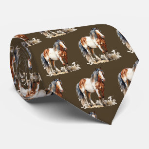 Corbata Patrón de caballo con azulejos Cool