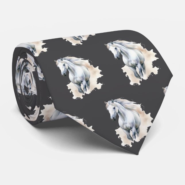 Corbata Patrón de caballo con azulejos cool (Enrollado)