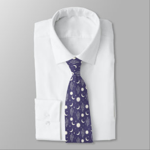 Corbata Patrón de cactus blancos