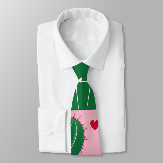 Corbata Patrón de Cactus de amor (Atado)
