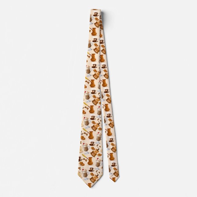 Corbata Patrón de café y cookie (Anverso)