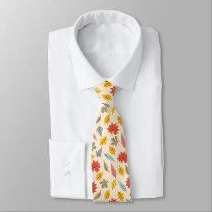 Corbata Patrón de caída de hojas coloridas