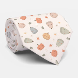 Corbata Patrón de calabaza de piel feliz - Canto de cuello
