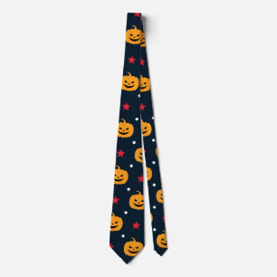 Corbata Patrón de calabaza Halloween Seamless