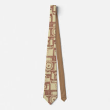 Patrón de cámara vintage en colores marrones