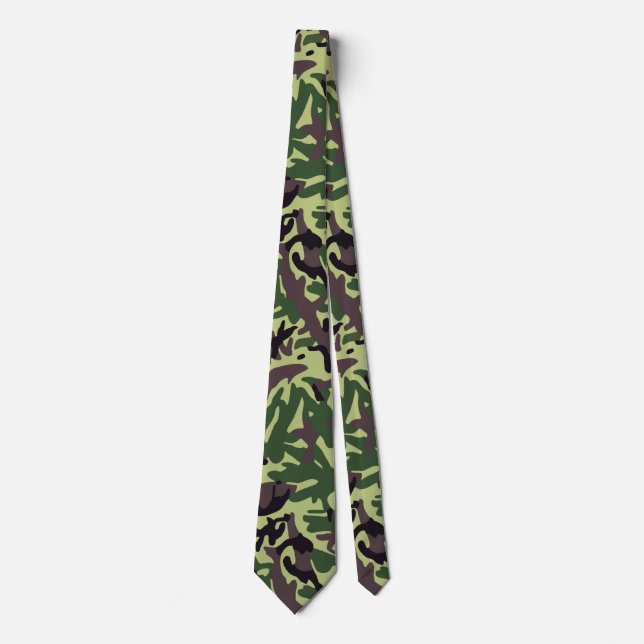 Corbata Patrón de camo verde de Hunters (Anverso)