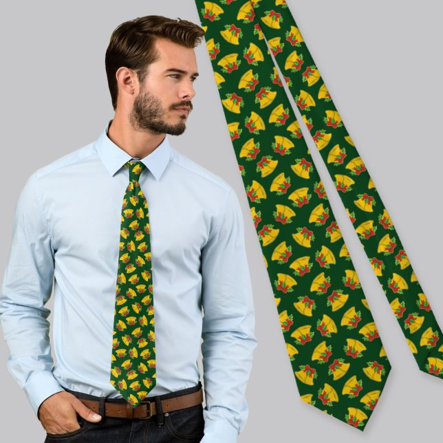 Corbata Patrón de campanas de Navidad (Subido por el creador)