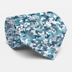 Corbata Patrón de camuflaje azul