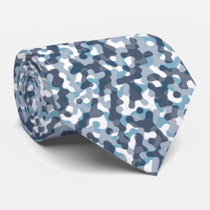 Corbata Patrón de camuflaje Blue Camo en tonos de azul mar