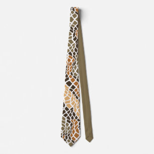 Corbata Patrón de camuflaje de piel de serpiente rústica m