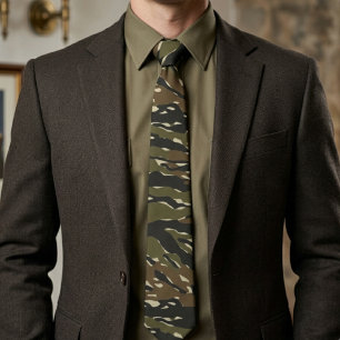 Corbata Patrón de camuflaje de rayas de tigre