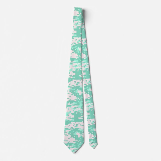 Corbata Patrón de camuflaje digital de menta verde (Anverso)