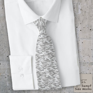 Corbata Patrón de camuflaje en gris triple