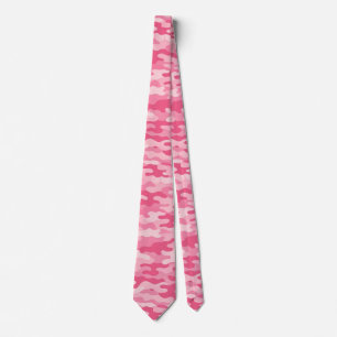 Corbata Patrón de camuflaje femenino rosa