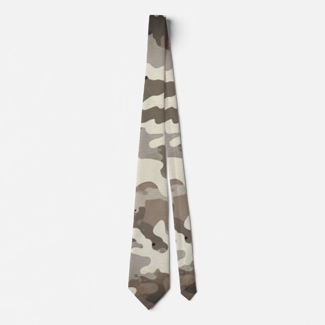 Corbata Patrón de Camuflaje Militar de Invierno (Anverso)